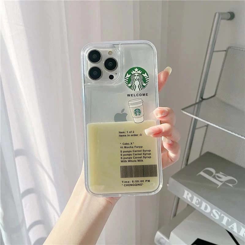 iPhone 13 Pro Max Transparent Starbucks Case with Floating Cup
