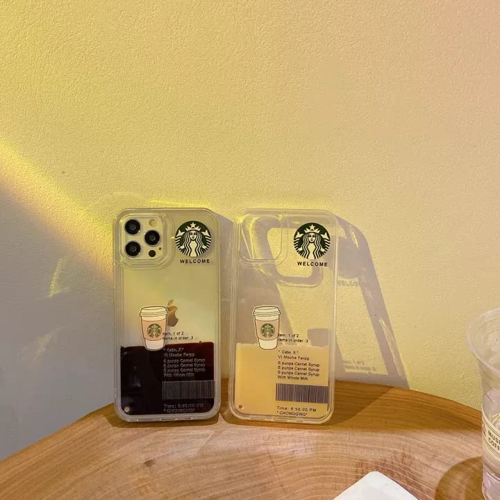 iPhone 12 Transparent Starbucks Case with Floating Cup