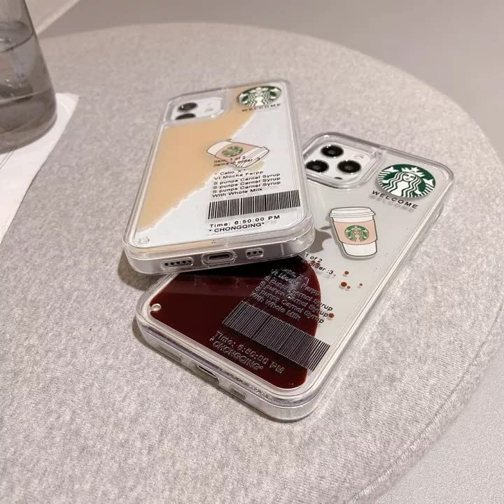 iPhone 12 Transparent Starbucks Case with Floating Cup