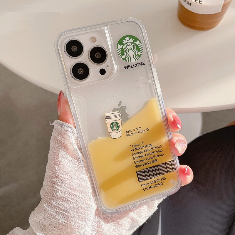 iPhone 11 Pro Transparent Starbucks Case with Floating Cup