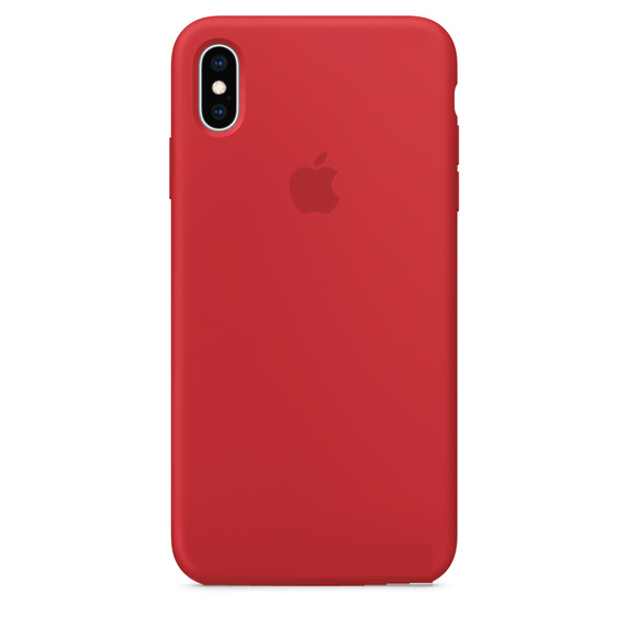 iPhone Xs Max Original Liquid Silicon Case with Logo - Red